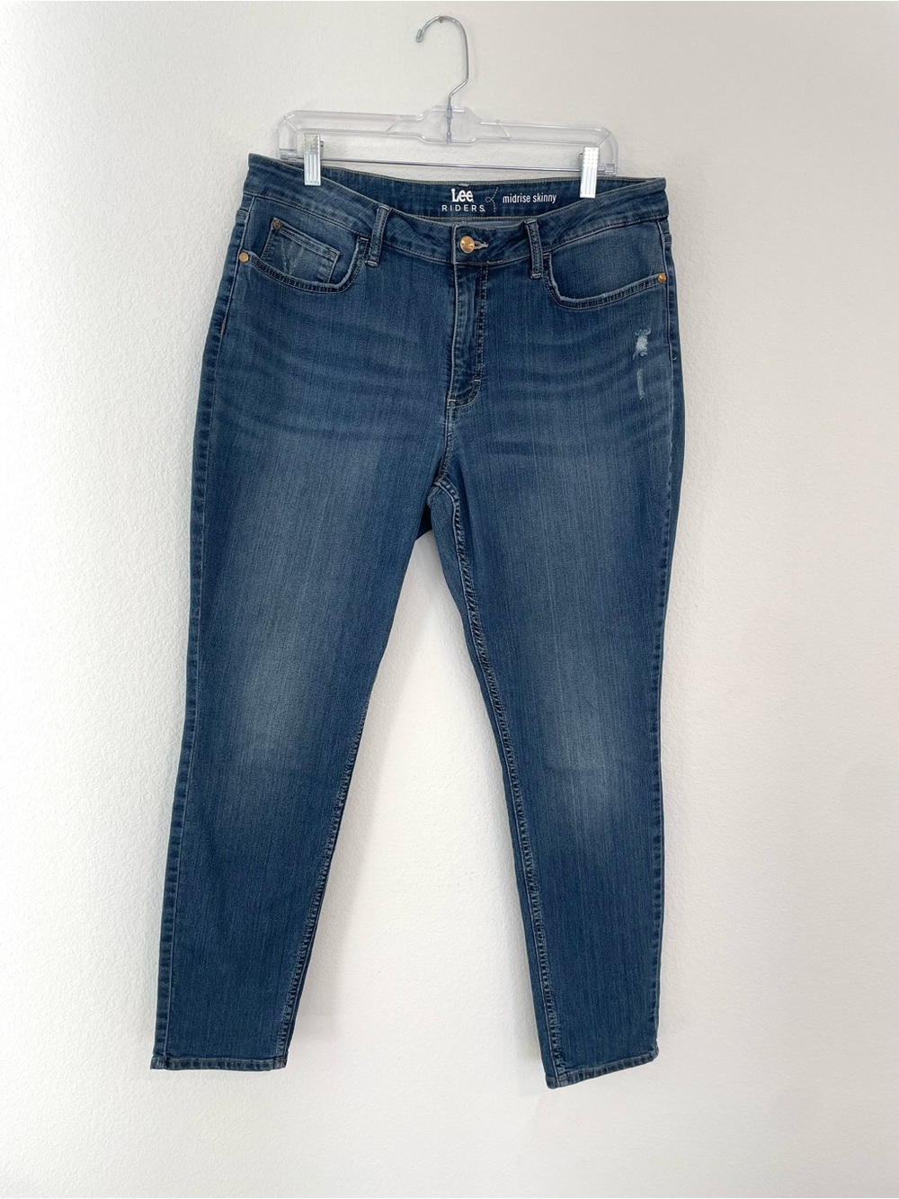 Lee Riders Mid-rise Skinny Women's 16 Blue Jeans Denim Blue